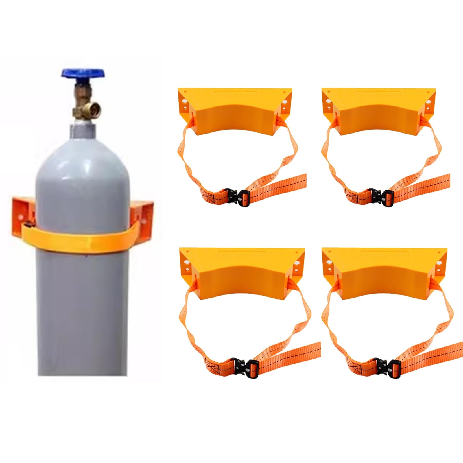 Wysoki wózek na butle gazowe ze stali na kółkach, wózek na kółkach z tlenem z aluminium, do użytku wewnątrz i na zewnątrz, uchwyt ścienny na butle z tlenem, regulowany regał na butelki z Sc