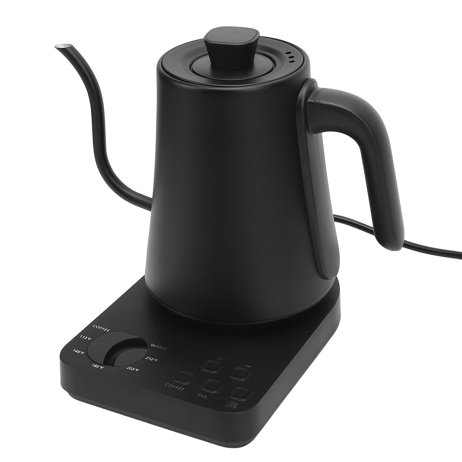 CHICIRIS Hervidor Eléctrico de Cuello de Cisne de 1200 W con 5 Ajustes de Temperatura, Función de Temperatura Constante, para Preparar café y té (Enchufe de la UE 220V)