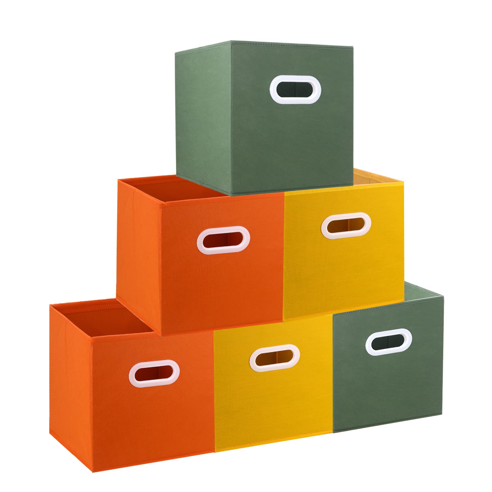 Storage R Cubes Lourome Storage Cubes, 11-inch Cube Storage Bin, 6 Sets Foldable Fabric ...