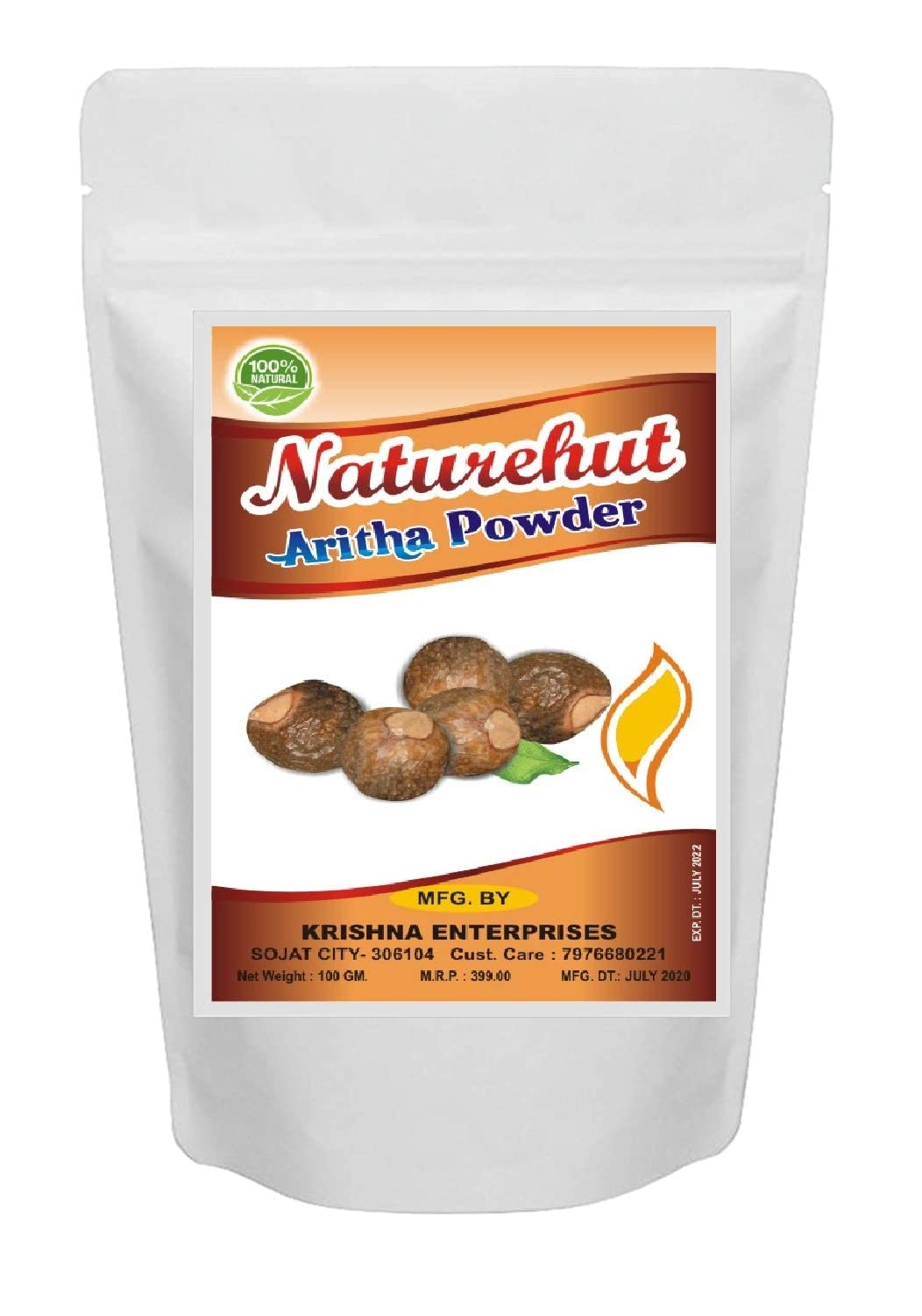 Naturehut Aritha/Reetha (Sapindus Trifoliatus) Powder|| Ayurvedic Formula || For Face,Skin & Hair Care || 5Kg