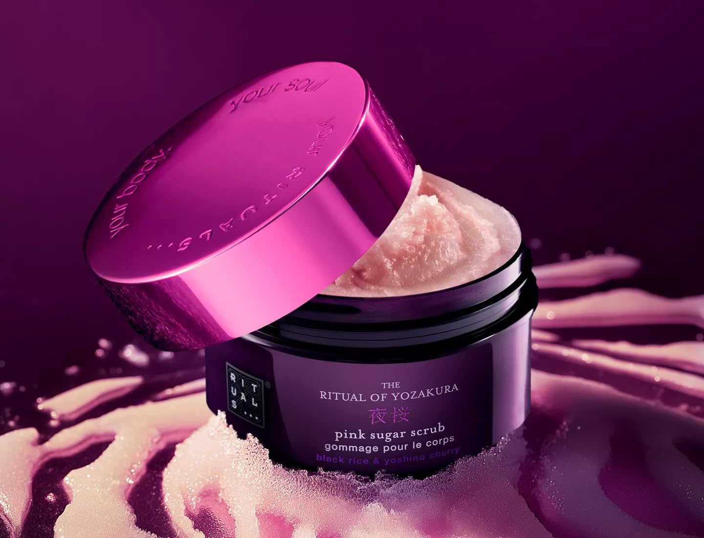 RITUALS The Ritual of Yozakura Pink Sugar Scrub, mit Schwarzem Reisextrakt & Yoshino-Kirsche, 250 g