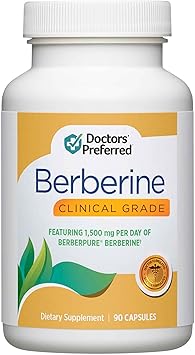 DOCTORS PREFERRED Berberine Clinical Grade Supplement - Doctor Formulated | 1500 mg per Daily Serving | 90 Count