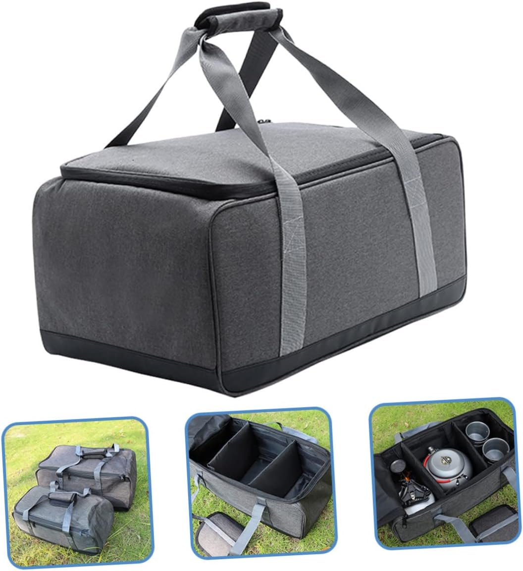 SECFOU Camping Cookware Set Pot Pan Utensils Stove Container Large Storage Bag Quality Zipper