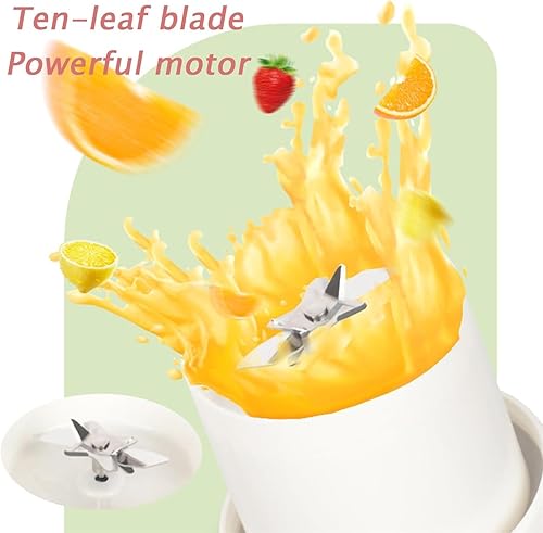 Miniatura 6 de Exprimidor eléctrico geoet 2025, exprimidor de naranjas electrico, pajilla, dos tapas, licuadora portátil para batidos, batidoras, preparación de