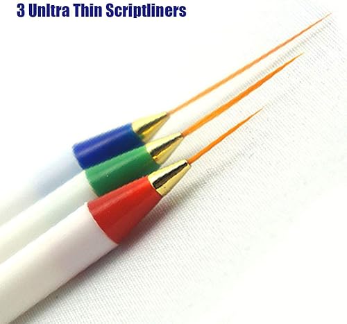 Miniatura 5 de Juego de 15 pinceles de pintura, pinceles de pintura fina para detalles, juego de pinceles de micro mini artista, punta de punta ultrafina, para