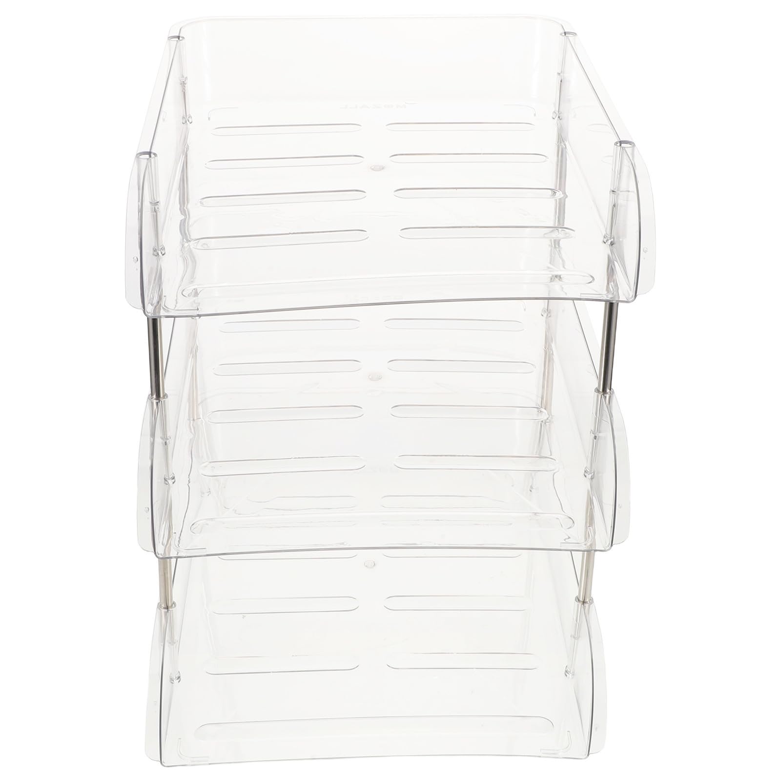 Organizer per Scrivania da Ufficio in Plastica Struttura Robusta a 3 Livelli, Multi-strato Portatile per Documenti e Posta, per Aree di Studio e Lavoro