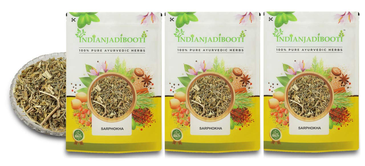 IndianJadiBooti Sarphokha Panchang - Sarphoka - Sarpoka - Sarponkha - Sarpokha - Surphoka - Tephrosia purpurea, 3 Packs of 900 Grams