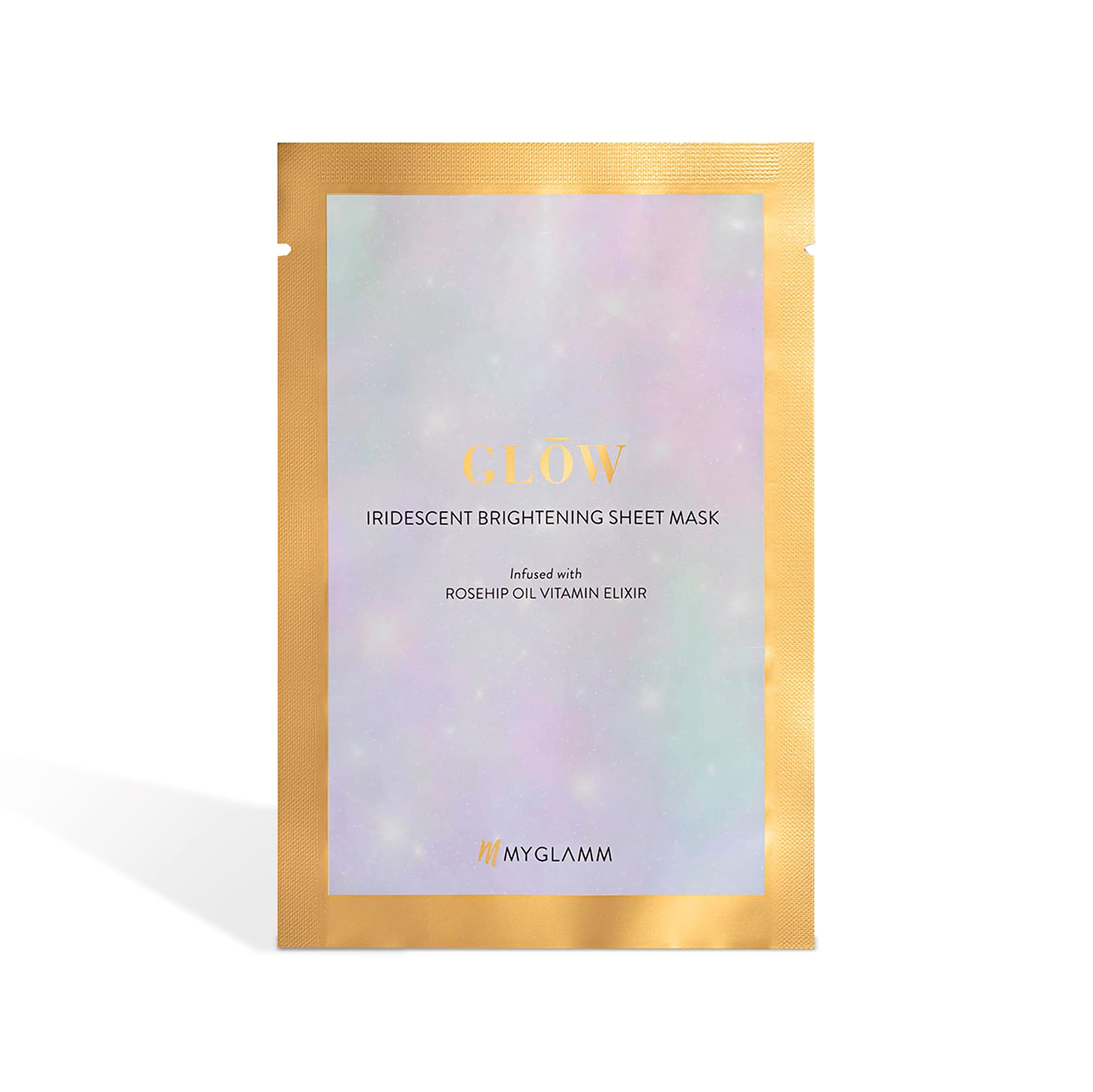 MyGlamm GLOW Iridescent Brightening Sheet Mask, 20 ml | Infused With Rosehip Oil | Suitable For All Skin Types