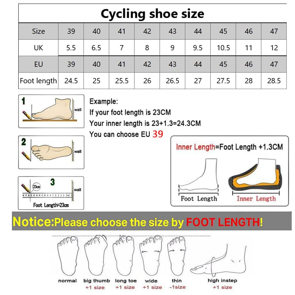 Mateju Zapatilla de Ciclismo Hombre Mujer, Zapatillas Ciclismo Carretera Exterior Compatibles con SPD-SL Lock System, Unisex Adulto Zapatos Bicicleta Estatica Spinning