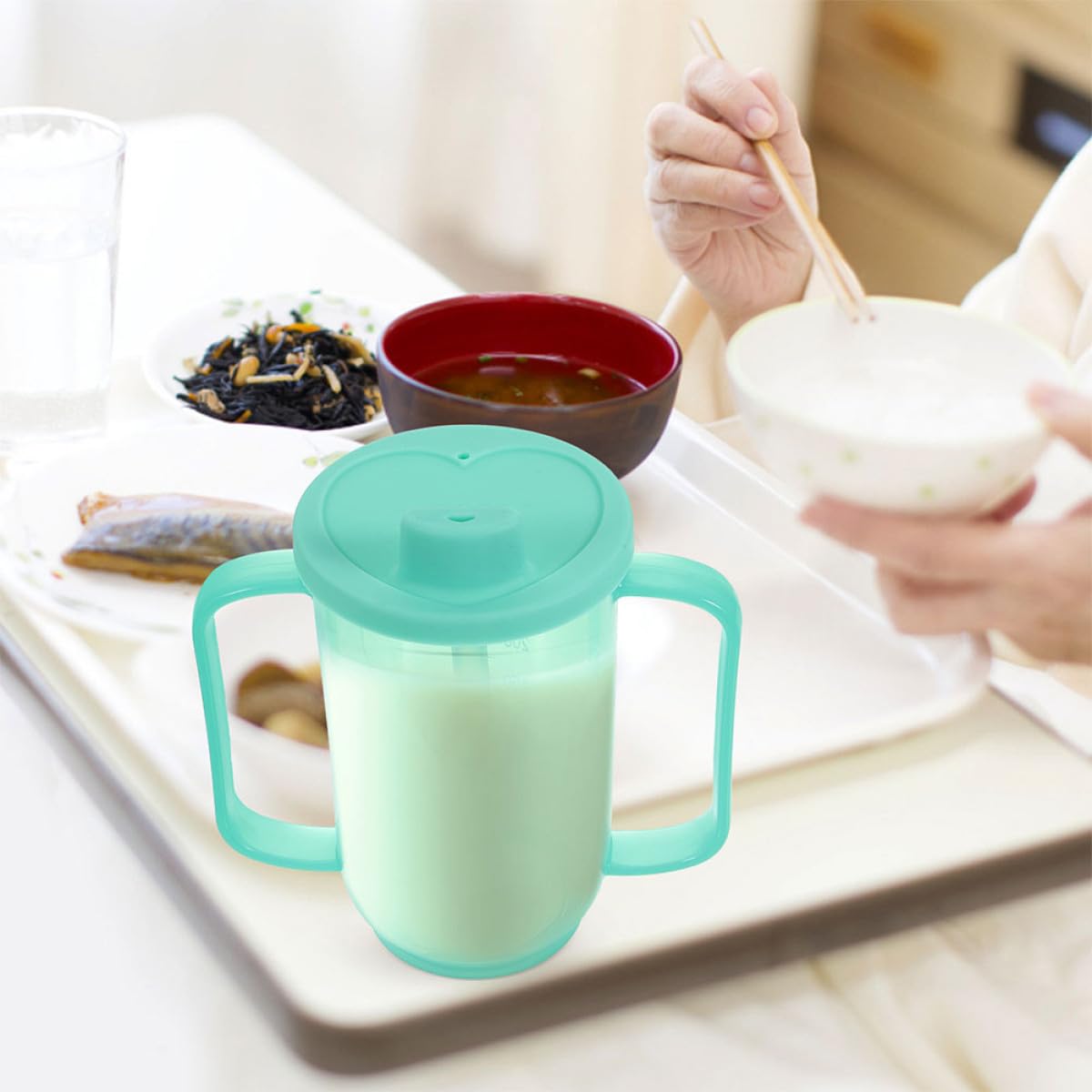 HEMOTON Pflegebecher 2 Stück aus Kunststoff 350ml für Senioren