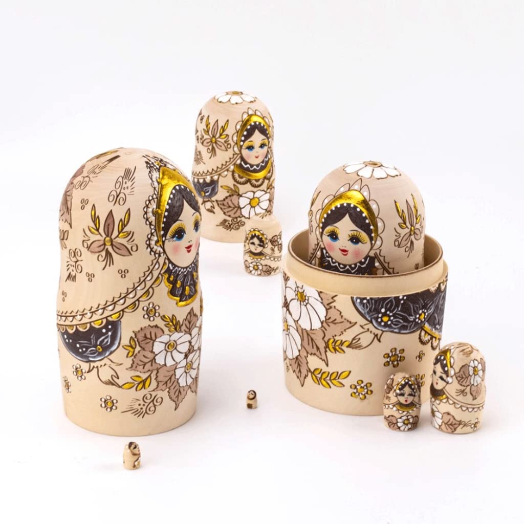 ロシア マトリョーシカ セット 金色装飾 花柄 【公式通販】