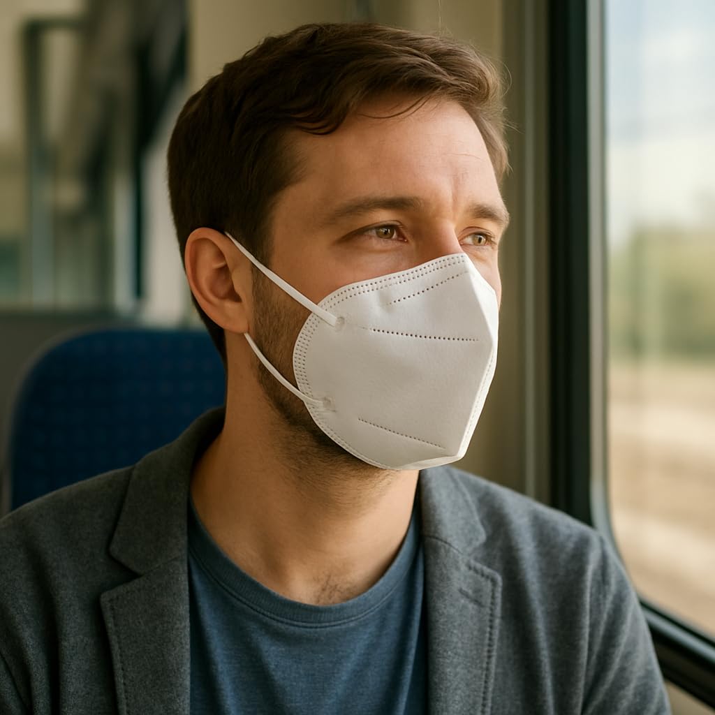 HaseMed FFP2 NR Atemschutzmasken ohne Ventil, Weiß – Einwegmasken mit Ohrschlaufen, latexfrei & ergonomische Passform – hygienisch verpackt