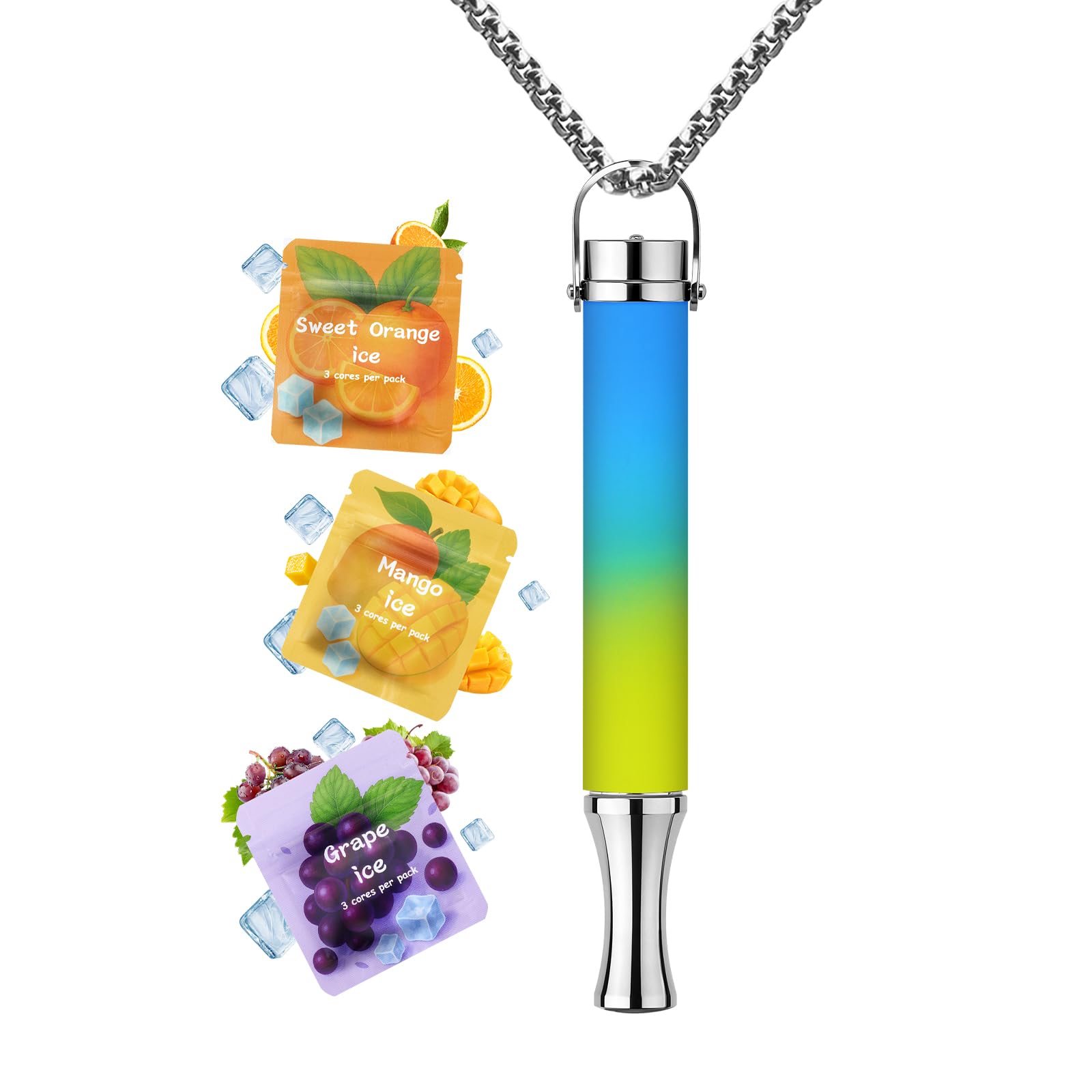 Photo 1 of ASTOFLI Breathing Necklace For Anxiety Adults - Adjustable Air Outlet Breathe Necklaces With Flavored - Breath Free Stress Relief Device With Flavor - Meditation Gifts For Women Men