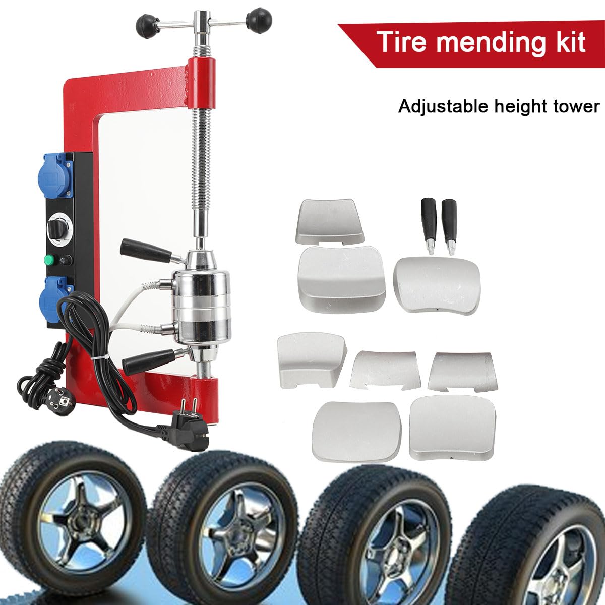 Reifen-Reparatur-Maschine, 220V 140℃-165℃ Auto Vulkanisieren Reparatur Lauffläche Schulter Seitenwand, Reifen Spread Tool Kit für Auto LKW