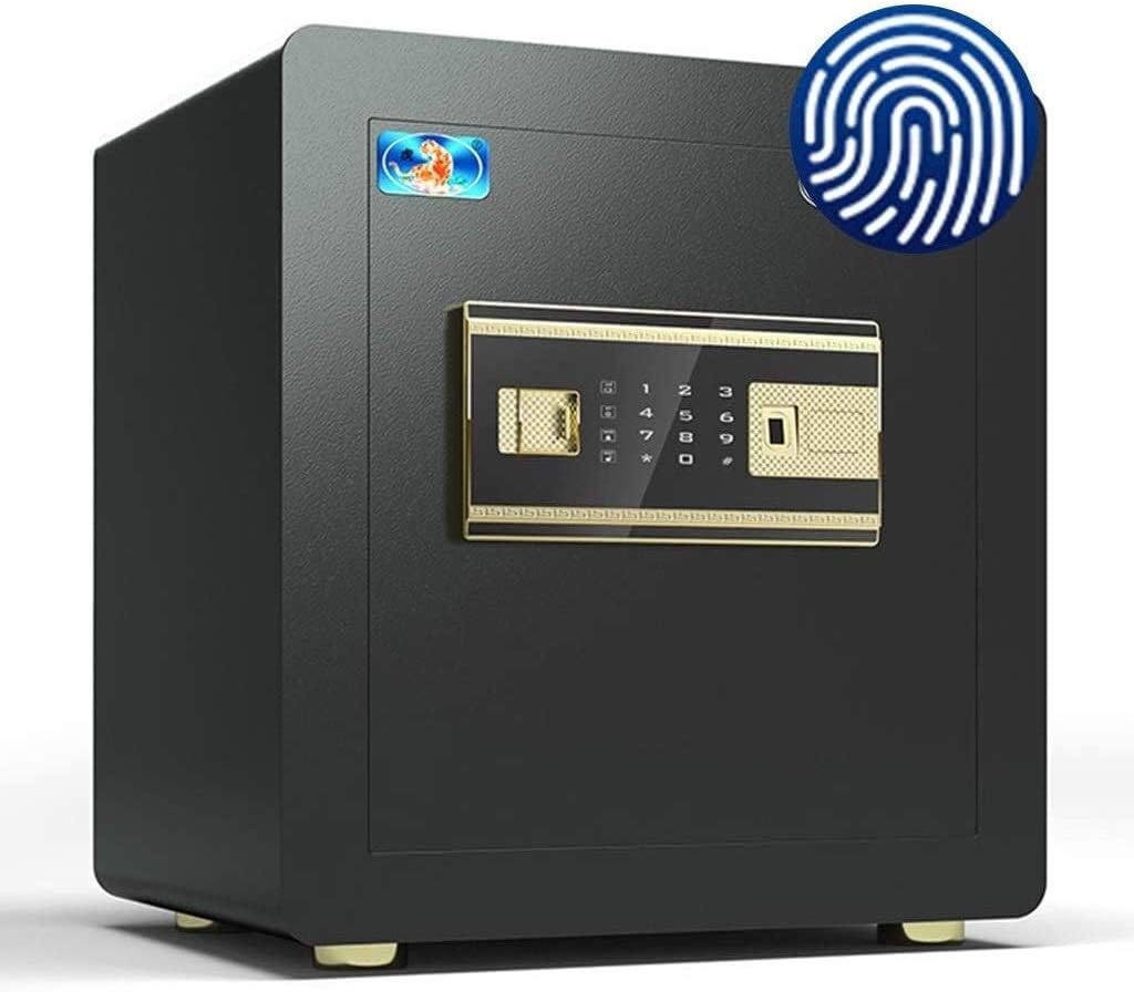 Diversion Wall Safes Electronic Home Small Fingerprint Smart Cabinet Office Anti-Prying Password Anti-Theft (Color Black, Size * 40cm) Safe