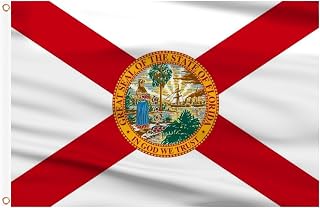 AhfuLife Florida Flag 3x5 Ft, Florida State Flags Polyester Double Sided with Brass Eyelets, Florida Flag for Party Bar Garden Decoration Indoor Outdoor