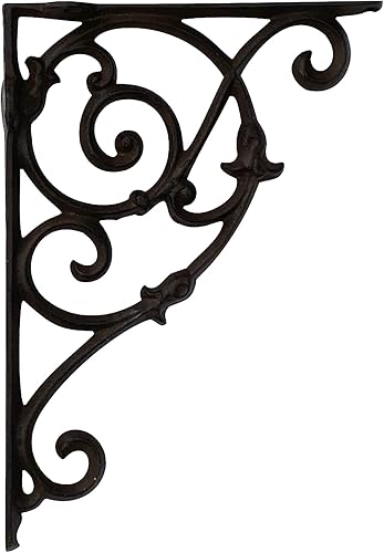 Vineyard Design - Par de soportes de estante de hierro fundido