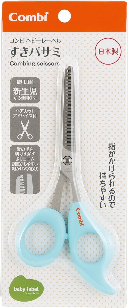 Amazon | Combi コンビ ベビーレーベル すきバサミ アクア | べビー