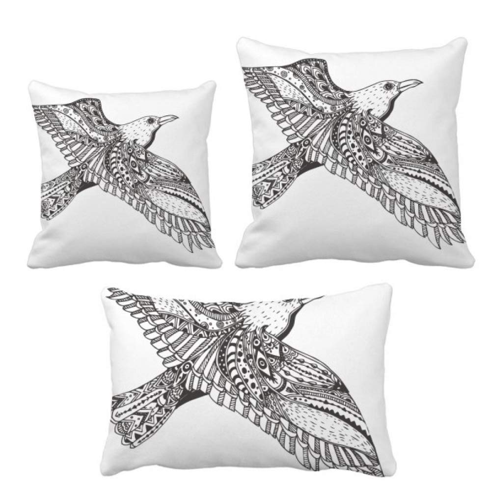 Parure de coussin oiseau aux finitions soignees pour decoration elegante