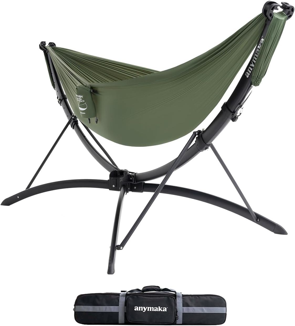Set Up in 3 Seconds Adjustable Portable Aluminum Alloy Hammock Stand for Outside with Chair Mode & Lounge Mode up to 105''