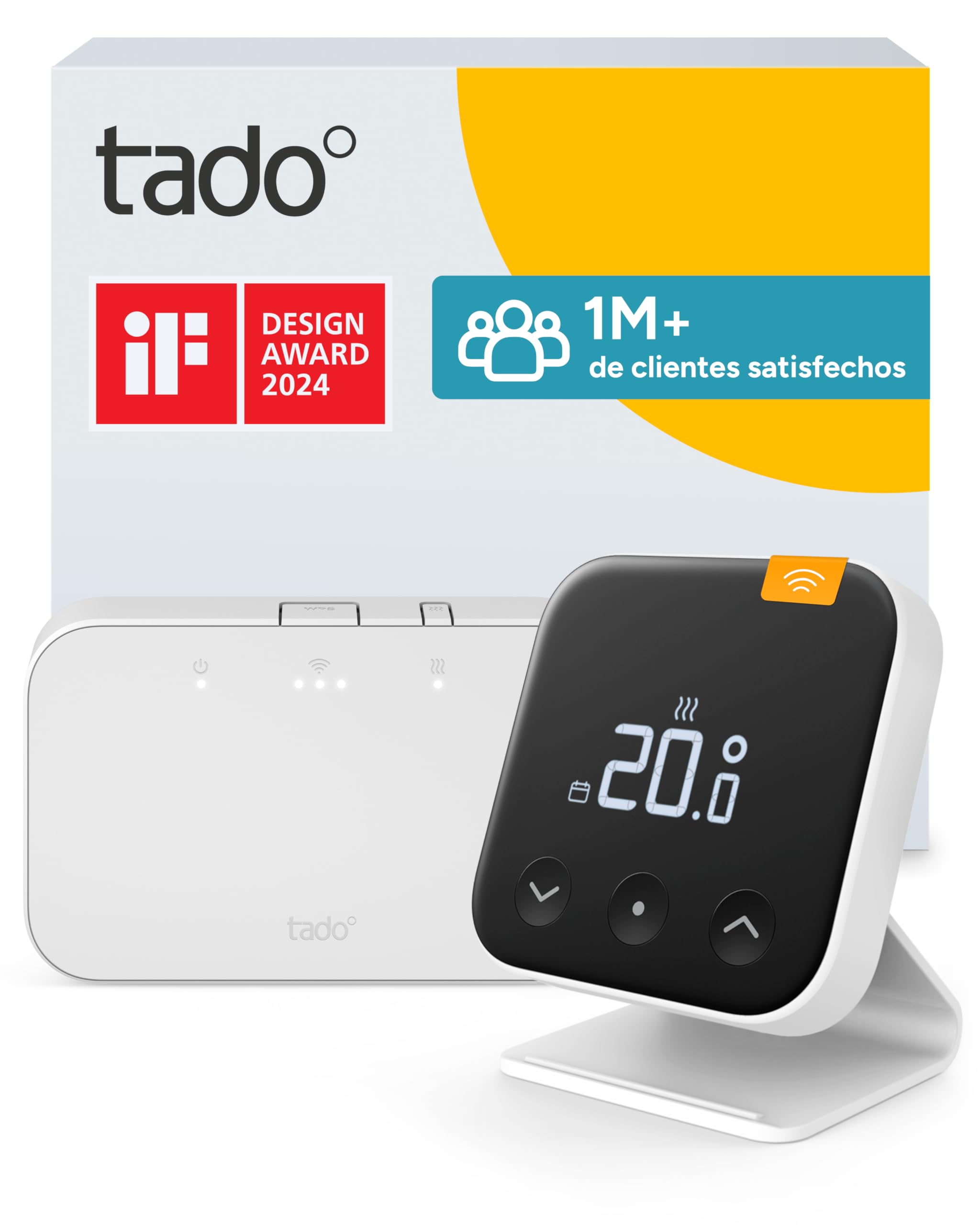 tado ° Smart Thermostat Wired X - Starter Kit with Base, for Gas Boilers and Heat Pumps (Relay/OpenTherm). App Control or Smart Speaker (Alexa, Siri, Google Assistant)