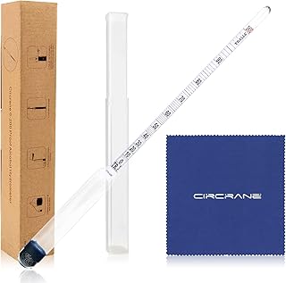 0-200 Proof & Tralle Alcohol Hydrometer, Accurate Tester for Liquor, Distilling Moonshine Alcoholmeter
