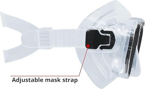 Miniatura 3 de Máscara de buceo atemporal, vidrio templado antivaho, falda de silicona antifugas, equipo de buceo y esnórquel para adultos