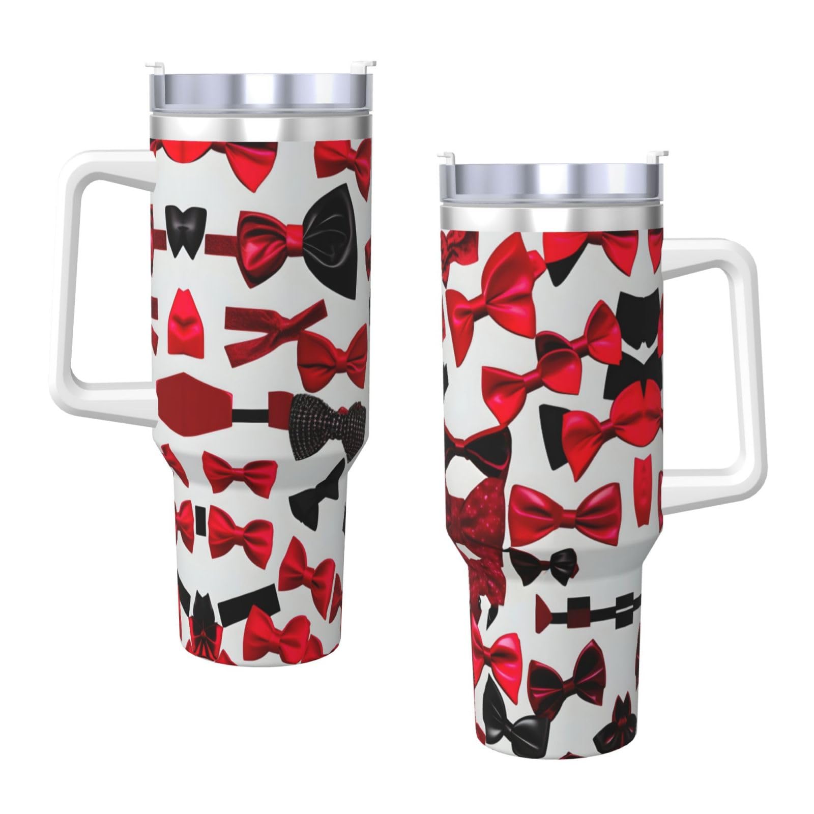 Lips High Heels, doppelwandige, isolierte Wasserflasche mit Griff und Strohhalm-Deckel, Edelstahl, 1,2 l
