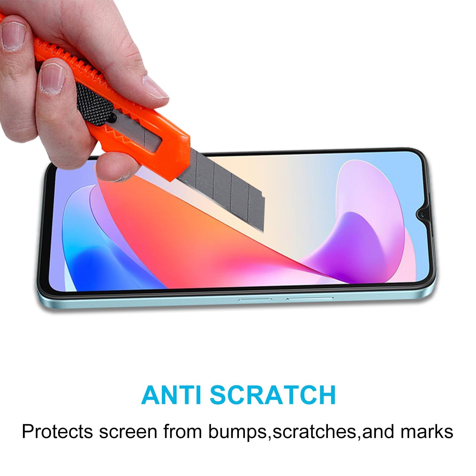 Didisky 3 Pack Tempered Glass Screen Protector for Honor X6a, Scratch-Resistant, 9H Hardness, No Bubbles - Image 4