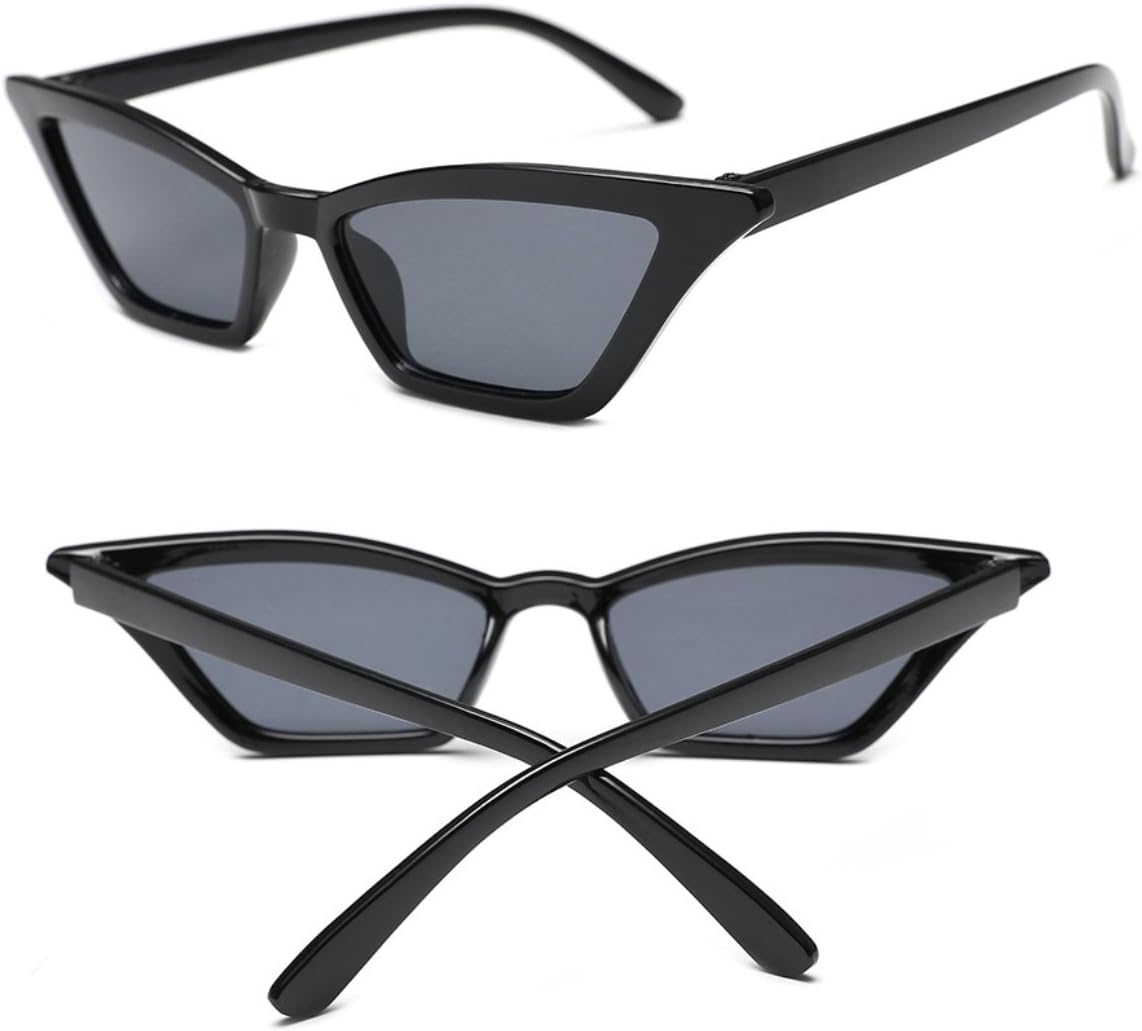 Small Cat Eye Sunglasses for Men and Women Skinny Retro Frame Y2K Shades Trendy Fun Fashion Glasses - Image 4