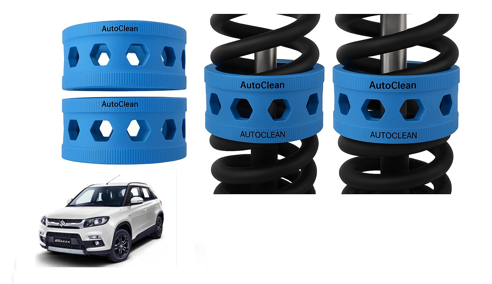 Autoclean Front Coil Spring Rubber Buffer Kit for Brezza | Size B | Increases Car Height, Shock Absorber & Suspension Stabilizer Cushioner-picture-30