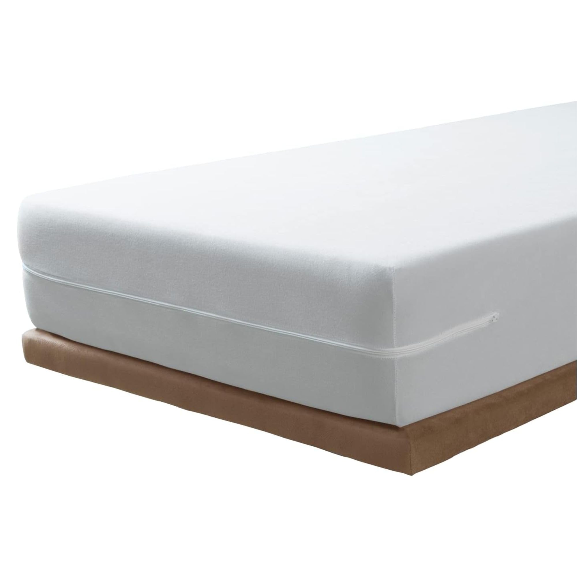 Rénove matelas élastique Savel en coton pour lit de taille 80x190/200cm, lot de 2 housses blanches