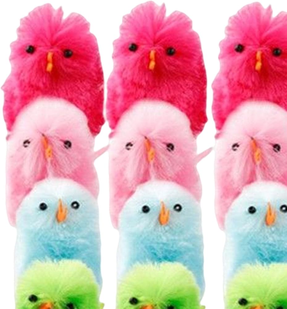 Amazon.co.jp: 36 個アソートカラー赤ちゃんひよこ 4 センチ