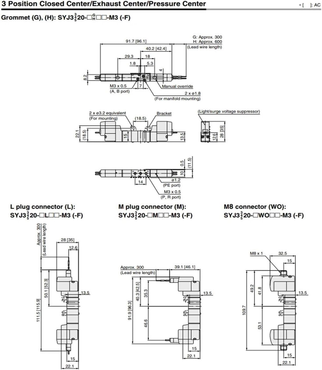 1pcs Rubber Seal 4/5 Port Solenoid Valve SYJ 3000 Series,SYJ314-5LZ/SYJ314-5LOZ/SYJ314-5LZD/SYJ314-5MZ/SYJ314-5GD(SYJ314-5LOZ)