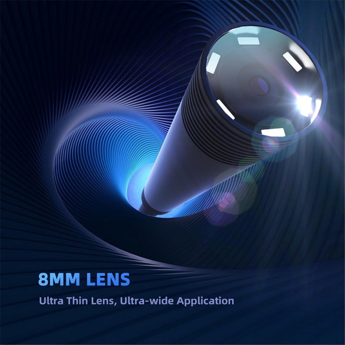 Bezprzewodowa kamera endoskopowa 8,0 mm, 2,0 megapikseli, 720P HD, WiFi, boroskop inspekcyjny, IP67, wodoodporna kamera inspekcyjna z 8 diodami LED, 10 m