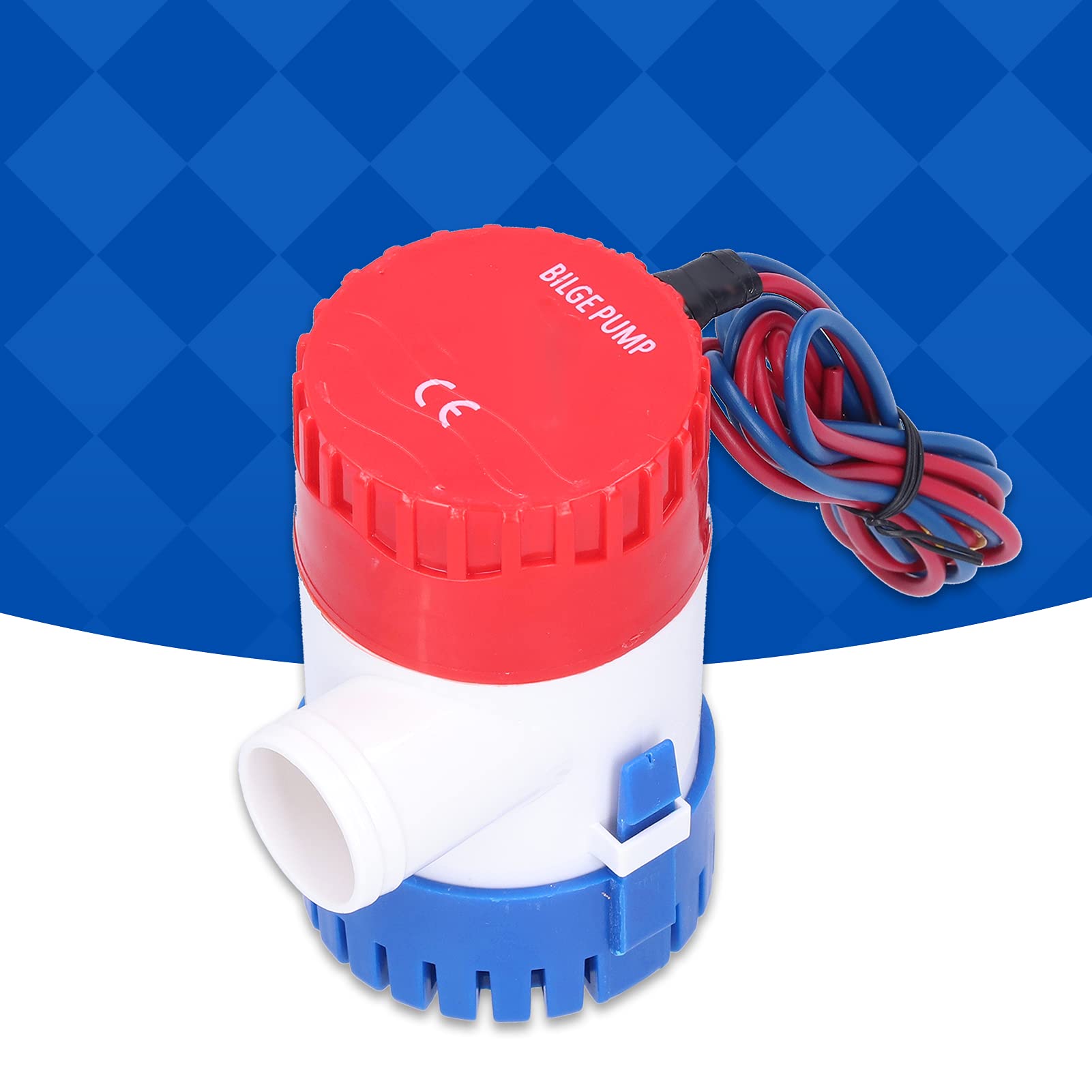 ViaGasaFamido Zatapialna Pompa Wody Zęzowej 12 V/24 V do łodzi Zatapialna Pompa Wody Morskiej Akcesoria łódź Marin(24V 500GPH),Pompa Głębinowa