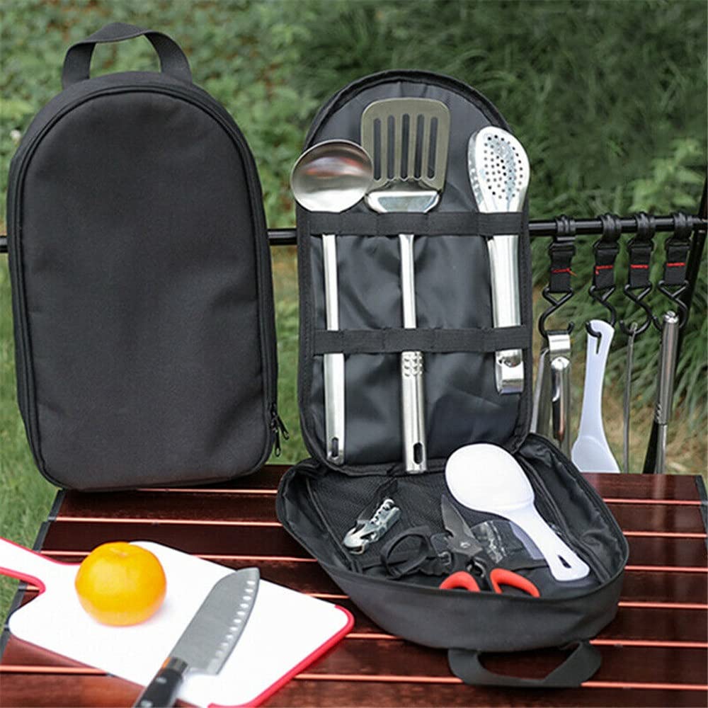 Confezione da 9 Strumenti per Barbecue Set per Barbecue Accessori per Barbecue Utensili Utensili per Cucinare da Campeggio all'aperto Set Utensili per Barbecue