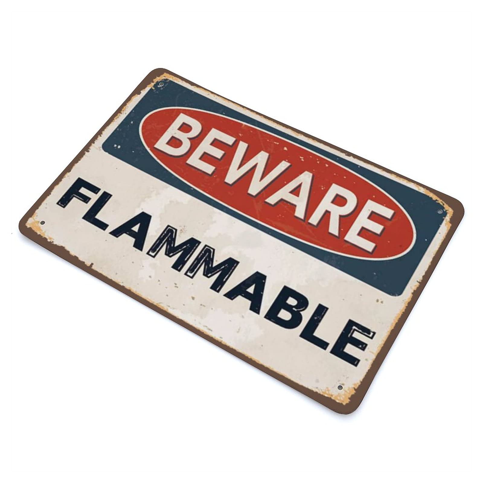 Targa In Latta 'Beware Goat Everywhere' - 20,3x30,5 Cm - Cartello Divertente Per Casa, Giardino, Fattoria, Bar - Decorazione Murale Vintage