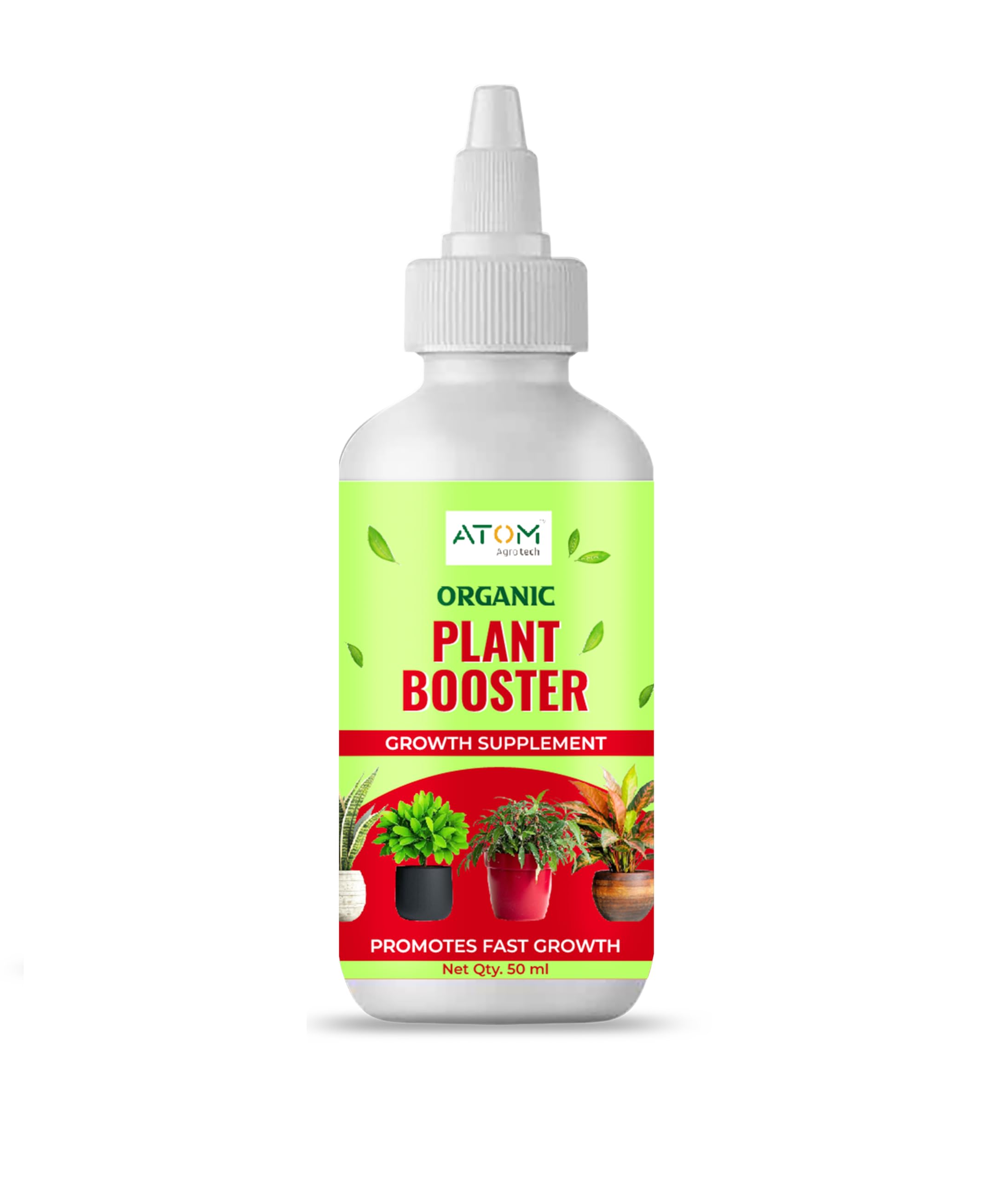 Atom Agrotech Plant Growth Enhancer Supplement 50ml- Root Enhancer For Plants, Best Organic Supplement For Gardening & Outdoor plants, Home & kitchen Gardening | Pack Of 3 (3)
