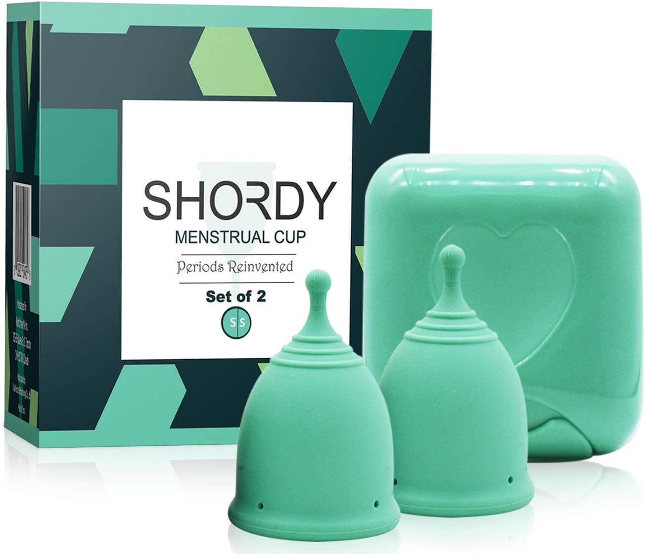 Shordy Menstrual Cup with Mini Box, Period Cup Made with Medical Grade Silicone