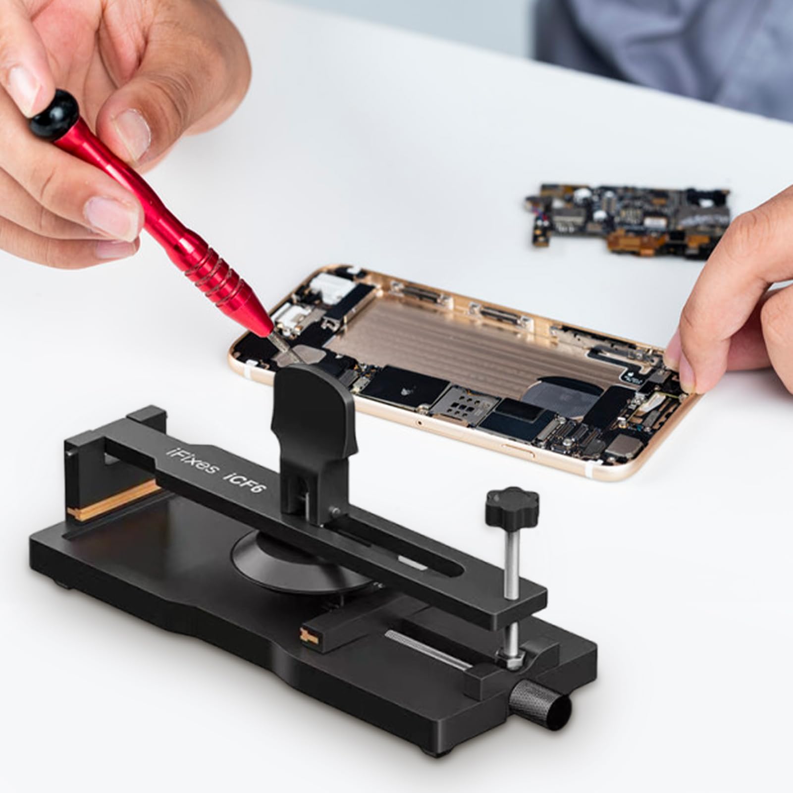 Separatore dello schermo del telefono - Strumento di rimozione LCD universale per telefoni cellulari, kit di di riparazione ergonomico, lega di metallo, dispositivo compatto ad alta stabilità |