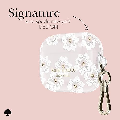 Miniatura 3 de Kate Spade New York AirPods Pro - Funda protectora con llavero y anillo, color carey, compatible con AirPods Pro de 2 y 1 generación