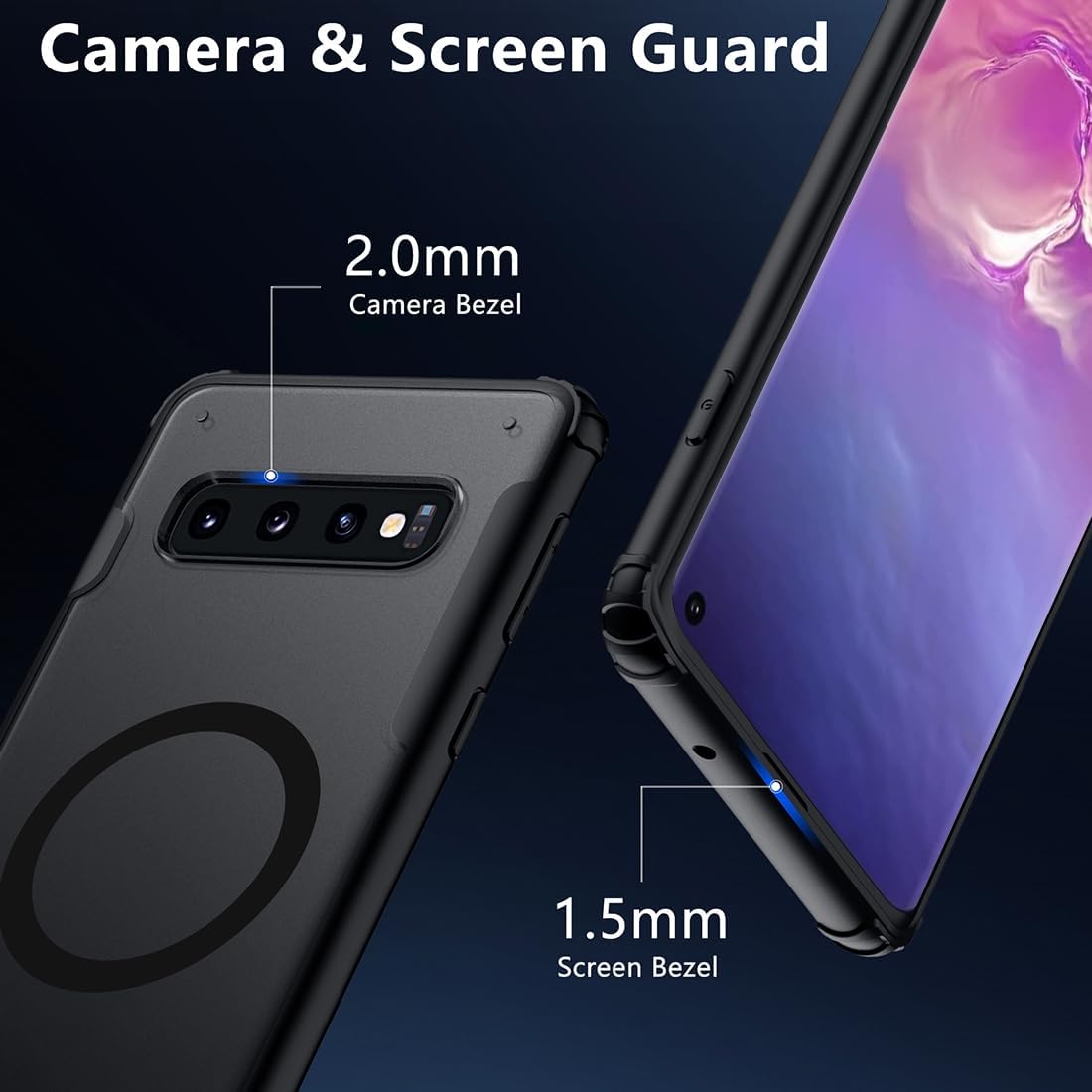 TIANNIUKE Magnetic Case for Samsung Galaxy S10,Compatible with MagSafe,Adjustable Kickstand,Translucent Matte Anti-Fingerprint,Shockproof Protective Phone Case for Galaxy S10 Case - Image 5
