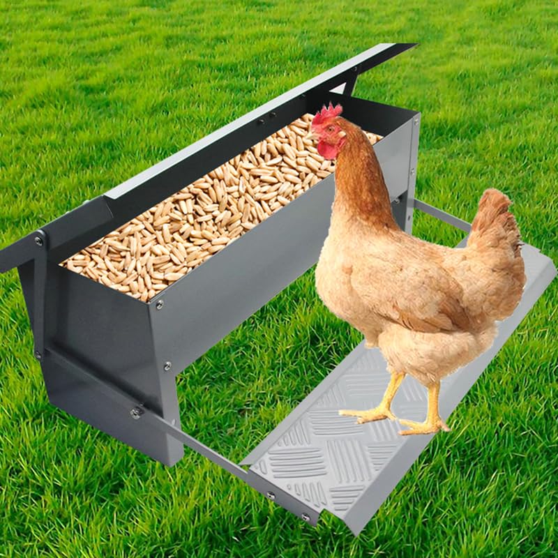 Comedero automático para cría de Pollos Comedero para Aves de Corral para Pollos Patos y Gansos Comedero Artefacto de alimentación a Prueba de Lluvia