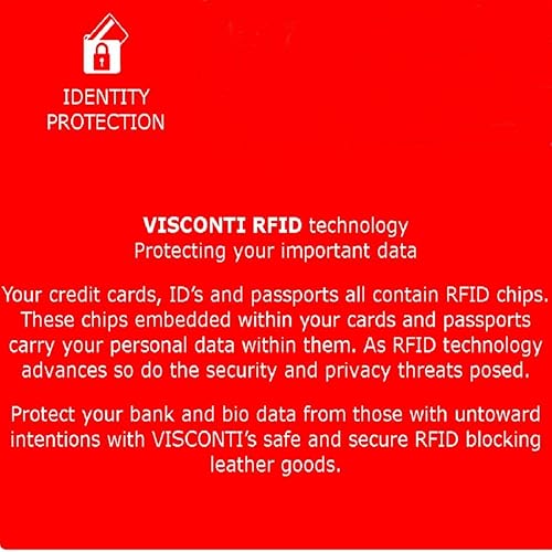 Miniatura 6 de VISCONTI Billetera para hombre, M, Marrón aceite., Cartera RFID con cremallera