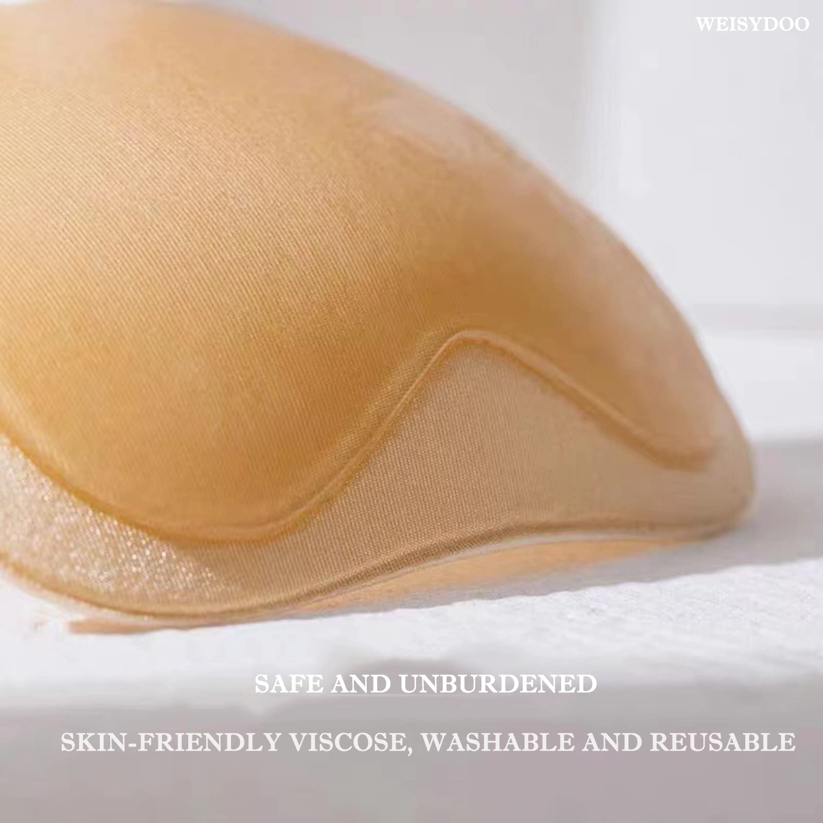 Samoprzylepne Wkładki Biustonosze Wkładki Push Up Pads Biustonosze Wkładki Wyjmowane Poprawa piersi dla BHS Bikini Swimsuit Sport 2 Pary (2, Trójkąty+Kształt Serca)