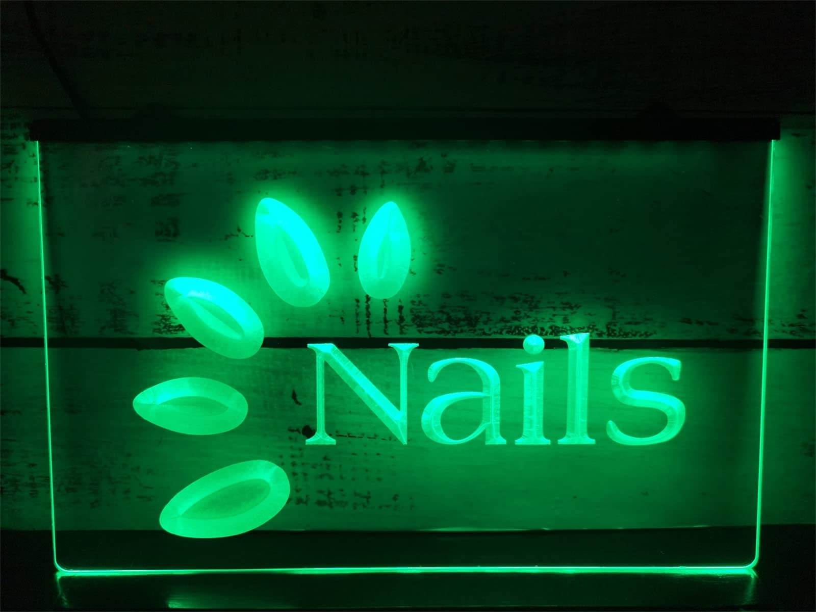 REWIS Insegne al Neon a LED per Unghie e ceretta, alimentate Tramite