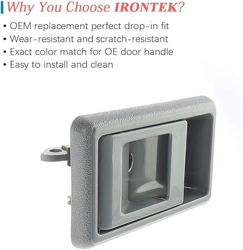 Miniatura 23 de IRONTEK 1 par de manijas de puerta interiores marrones para lado delantero/trasero izquierdo y derecho para Toyota 95-00 Tacoma/89-95 4Runner