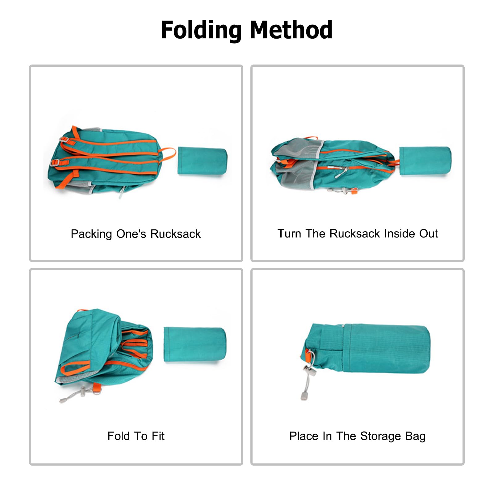 Sac à dos de randonnée pliable imperméable léger pour homme et femme pour camping, voyage, sports de plein air