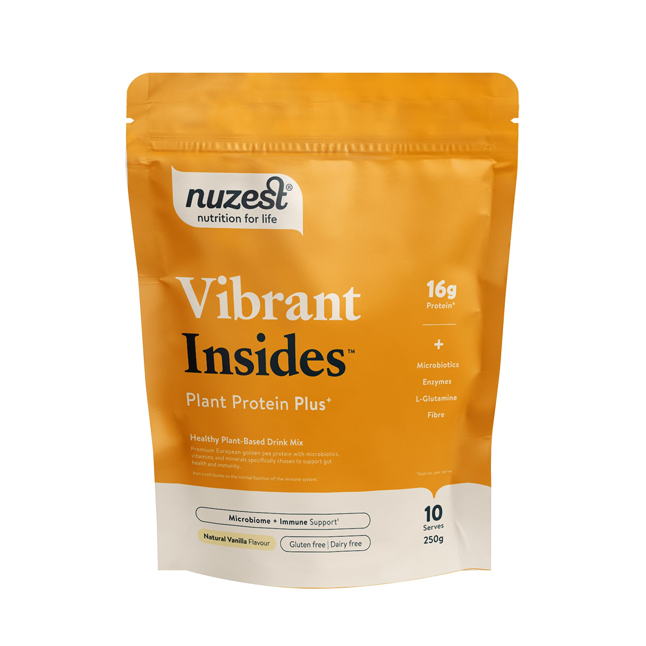 Protein Plus | Vibrant Insides | Vanilla | Gut Health, Digestion and Immune Support | Vitamins and Minerals | 250g (10 Servings)